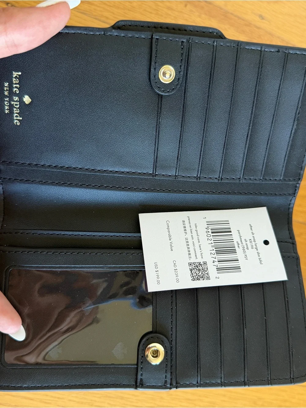 Kate Spade Oh Snap Camera Large Slim Bifold Wallet